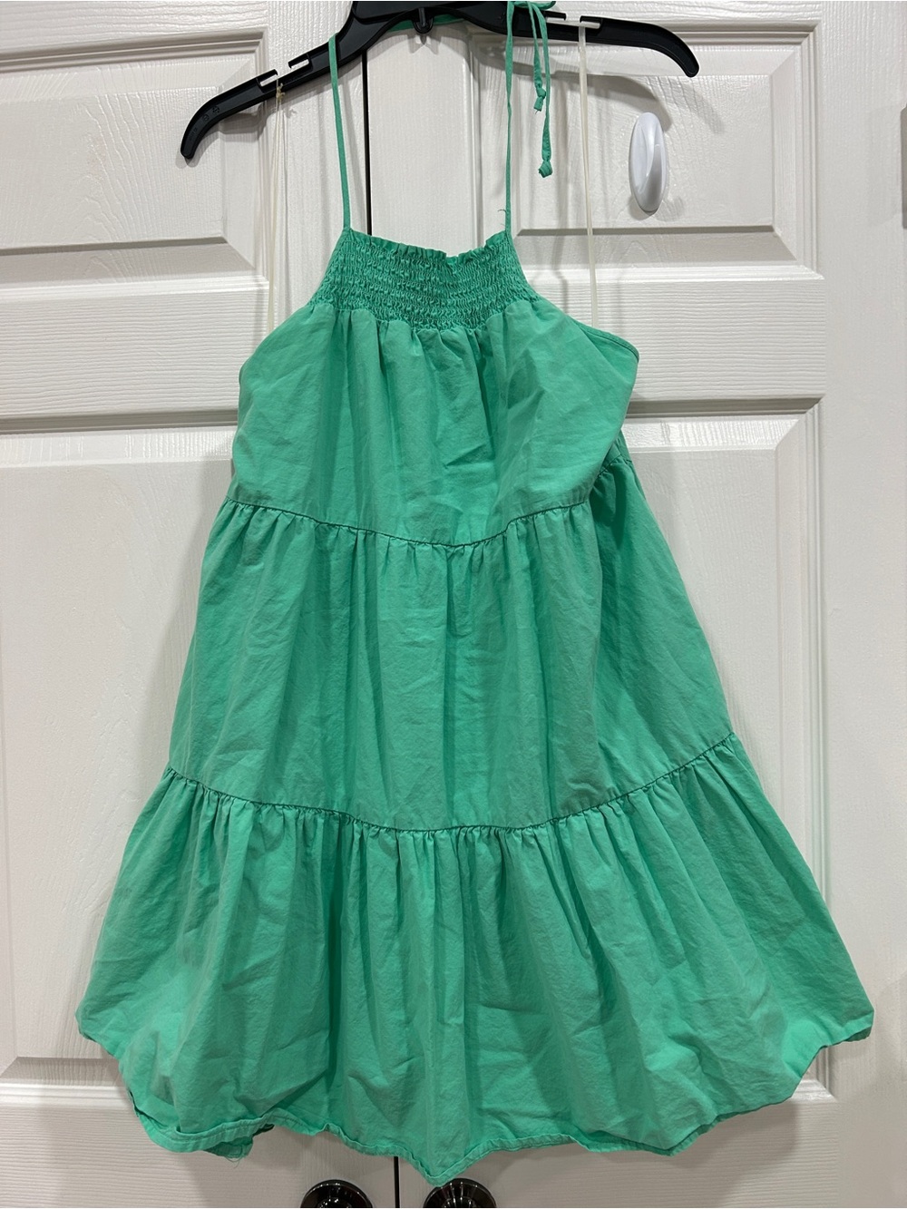 American Eagle Outfitters Teal Green Smocked Sundress